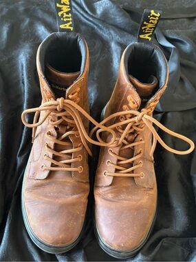Dr. Martens Pull Up Leather Boots in Warm Tan